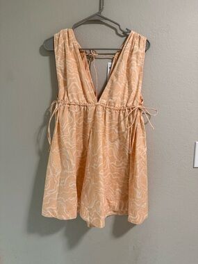 Abercrombie Peach Abstract Babydoll Tank Top XS Petite NWT